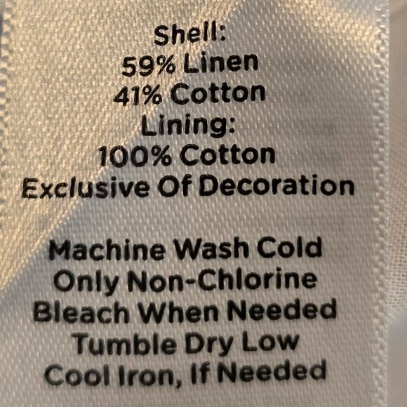 Talbots Linen Blend Blue and White Striped Shift Dress Size 14 - Picture 7 of 7